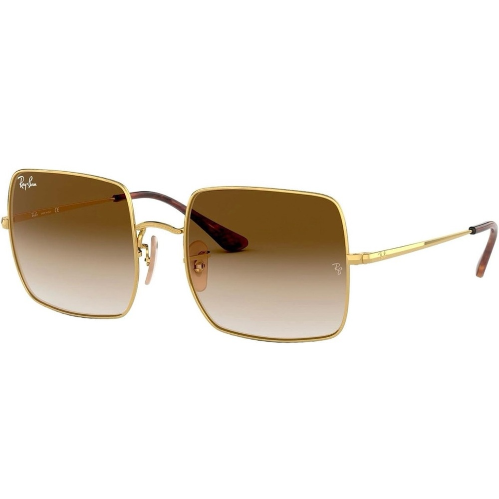 Ray-Ban Gold Frame Sunglasses with Brown Lenses